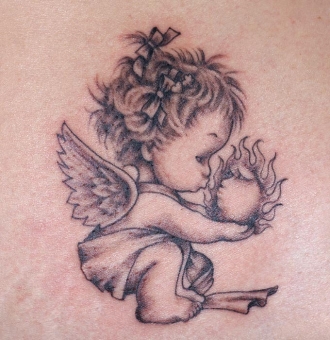 Adorn your body with original angel tattoos